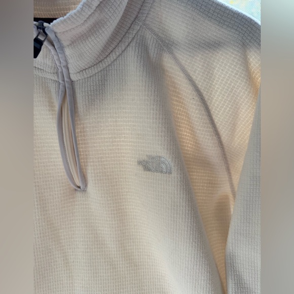 90’s style The North Face Men’s Fleece Half-Zip Pullover | Cream White Size XL - Picture 3 of 11